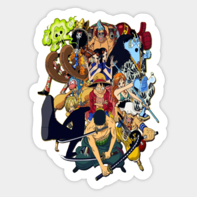 Straw Hat Pirates One Piece Sticker TeePublic
